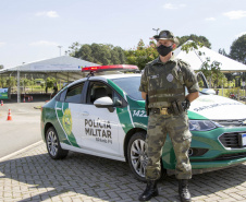 A segunda edição de arrecadação de alimentos não perecíveis, ração para cães e gatos e álcool 70% pela Campanha Solidária dos 64 anos do Batalhão de Polícia Ambiental-Força Verde (BPAmb-FV) será neste sábado (17/04), nas cidades do interior do estado onde há Companhias da unidade. - Curitiba, 16/04/2021  -  Foto: Soldado Adilson Voinaski Afonso