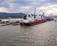 O Porto de Antonina está apto para receber navios com maior capacidade de carga. O calado operacional do canal de acesso ao terminal passa de 8 para 8,5 metros. Essa é a profundidade em que as embarcações podem ficar submersas na água, ao navegar para entrar ou sair do terminal.  -  Paranaguá, 22/04/2021  -  Foto: Claudio Neves/Portos do Paraná