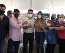 O governador Carlos Massa Ratingo Junior participou nesta quinta-feira (22) da entrega de um novo frigorífico para abate e processamento de peixes em Alvorada do Sul, no Norte Pioneiro.  -  Alvorada do Sul, 22/04/2021  -  Foto: Ari Dias/AEN