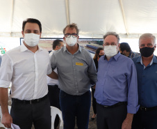 O governador Carlos Massa Ratingo Junior participou nesta quinta-feira (22) da entrega de um novo frigorífico para abate e processamento de peixes em Alvorada do Sul, no Norte Pioneiro.  -  Alvorada do Sul, 22/04/2021  -  Foto: Ari Dias/AEN