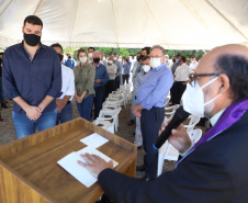 O governador Carlos Massa Ratingo Junior participou nesta quinta-feira (22) da entrega de um novo frigorífico para abate e processamento de peixes em Alvorada do Sul, no Norte Pioneiro.  -  Alvorada do Sul, 22/04/2021  -  Foto: Ari Dias/AEN