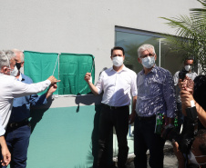 O governador Carlos Massa Ratingo Junior participou nesta quinta-feira (22) da entrega de um novo frigorífico para abate e processamento de peixes em Alvorada do Sul, no Norte Pioneiro.  -  Alvorada do Sul, 22/04/2021  -  Foto: Ari Dias/AEN