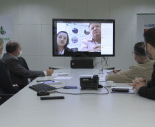 Videoconferências mostram trabalho da SEDU / Paranacidade a prefeitos dos 399 Municípios  -  Curitiba, 26/04/2021  -  Foto: Gustavo Pontes/SEDU