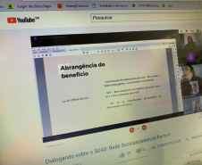 Os encontros foram conduzidos pela chefe do Departamento de Assistência Social, Larissa Marsolik, que explicou sobre o funcionamento de repasses promovidos aos municípios e os esforços empreendidos em prol da otimização da operação de cofinanciamento. Foto: SEJUF