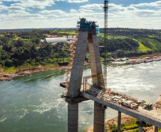Nova ponte Brasil-Paraguai, em Foz, atinge 52% de execução
Foto: Alexandre Marchetti/Itaipu Binacional