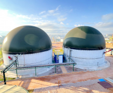 secretário estadual do Desenvolvimento Sustentável e do Turismo, Márcio Nunes, durante inauguração da usina termelétrica pública a biogás em Ponta Grossa, nos Campos Gerais, nesta sexta-feira (30).  -  Ponta Grossa, 30/04/2021  -  foto: Ponta Grossa Ambiental (PGA)