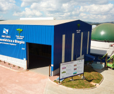 secretário estadual do Desenvolvimento Sustentável e do Turismo, Márcio Nunes, durante inauguração da usina termelétrica pública a biogás em Ponta Grossa, nos Campos Gerais, nesta sexta-feira (30).  -  Ponta Grossa, 30/04/2021  -  foto: Ponta Grossa Ambiental (PGA)