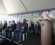 O governador Carlos Massa Ratinho Junior inaugura nesta segunda-feira (3), o  viaduto Prefeito Marcelo Puppi e  passarela William Haj Mussi, no Km 109 da BR-277, nas proximidades do Cercadinho em Campo Largo.  03/05/2021 - Foto: Geraldo Bubniak/AEN