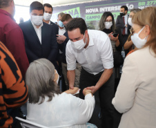 O governador Carlos Massa Ratinho Junior inaugura nesta segunda-feira (3), o  viaduto Prefeito Marcelo Puppi e  passarela William Haj Mussi, no Km 109 da BR-277, nas proximidades do Cercadinho em Campo Largo.  03/05/2021 - Foto: Geraldo Bubniak/AEN