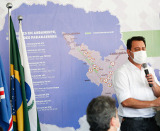 O governador Carlos Massa Ratinho Junior inaugura nesta segunda-feira (3), o  viaduto Prefeito Marcelo Puppi e  passarela William Haj Mussi, no Km 109 da BR-277, nas proximidades do Cercadinho em Campo Largo.  03/05/2021 - Foto: Jonathan Campos/AEN