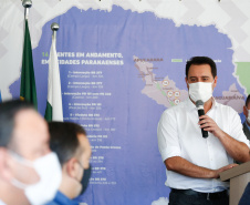 O governador Carlos Massa Ratinho Junior inaugura nesta segunda-feira (3), o  viaduto Prefeito Marcelo Puppi e  passarela William Haj Mussi, no Km 109 da BR-277, nas proximidades do Cercadinho em Campo Largo.  03/05/2021 - Foto: Jonathan Campos/AEN