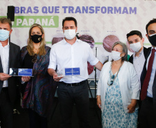 O governador Carlos Massa Ratinho Junior inaugura nesta segunda-feira (3), o  viaduto Prefeito Marcelo Puppi e  passarela William Haj Mussi, no Km 109 da BR-277, nas proximidades do Cercadinho em Campo Largo.  03/05/2021 - Foto: Jonathan Campos/AEN