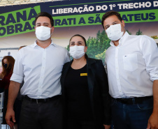 Governador Carlos Massa Ratinho Junior entrega primeiro trecho de pavimentacao da pr 364, Miguel Picheth, que liga Irati a Sao Mateus do Sul. - Irati, 03/05/2021  -  Foto: Rodrigo Félix Leal/Infraestrutura