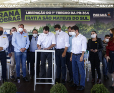 Governador Carlos Massa Ratinho Junior  entrega primeiro trecho de pavimentacao da pr 364, Miguel Picheth, que liga Irati a Sao Mateus do Sul
Foto Gilson Abreu/AEN