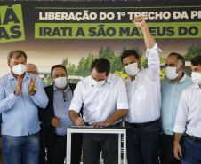 Governador Carlos Massa Ratinho Junior  entrega primeiro trecho de pavimentacao da pr 364, Miguel Picheth, que liga Irati a Sao Mateus do Sul
Foto Gilson Abreu/AEN