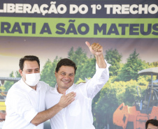 Governador Carlos Massa Ratinho Junior  entrega primeiro trecho de pavimentacao da pr 364, Miguel Picheth, que liga Irati a Sao Mateus do Sul
Foto Gilson Abreu/AEN