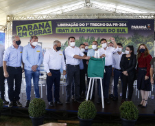 Governador Carlos Massa Ratinho Junior  entrega primeiro trecho de pavimentacao da pr 364, Miguel Picheth, que liga Irati a Sao Mateus do Sul
Foto Gilson Abreu/AEN