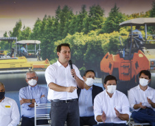 Governador Carlos Massa Ratinho Junior  entrega primeiro trecho de pavimentacao da pr 364, Miguel Picheth, que liga Irati a Sao Mateus do Sul
Foto Gilson Abreu/AEN