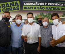 Governador Carlos Massa Ratinho Junior  entrega primeiro trecho de pavimentacao da pr 364, Miguel Picheth, que liga Irati a Sao Mateus do Sul
Foto Gilson Abreu/AEN