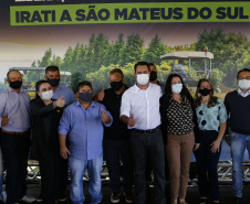 Governador Carlos Massa Ratinho Junior  entrega primeiro trecho de pavimentacao da pr 364, Miguel Picheth, que liga Irati a Sao Mateus do Sul
Foto Gilson Abreu/AEN