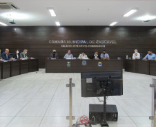 A Companhia de Saneamento do Paraná (Sanepar) apresentou nesta quarta-feira (5) em Cascavel seu plano de investimentos para o município, em audiência pública promovida pela Câmara de Vereadores.  - Cascavel, 04/05/2021  - Foto: Sanepar