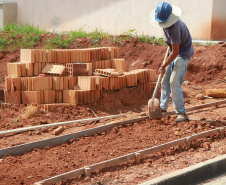 Obras habitacionais em Prudentópolis estão com 90% de conclusão. Foto: Alessandro Vieira/AEN