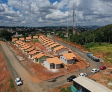 Obras habitacionais em Prudentópolis estão com 90% de conclusão. Foto: Alessandro Vieira/AEN