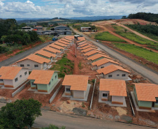 Obras habitacionais em Prudentópolis estão com 90% de conclusão. Foto: Alessandro Vieira/AEN