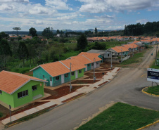 Obras habitacionais em Prudentópolis estão com 90% de conclusão. Foto: Alessandro Vieira/AEN