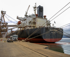 Todo óleo usado dos navios, recolhido no Porto de Paranaguá, tem como destino a reciclagem. A coleta do resíduo oleoso das embarcações é um dos serviços de apoio essenciais para a atividade portuária. Durante todo o ano de 2020 foram coletados 4.061.302 litros pelas cinco empresas atualmente cadastradas. - Paranaguá, 06/05/2021  -  Foto: Claudio Neves/Portos do Paraná