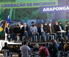 O governador Carlos Massa Ratinho Junior anunciou nesta quinta-feira (13) a liberação de R$ 57,6 milhões para execução de obras estruturantes em Arapongas, na Região Norte.  Foto: Jonathan Campos/AEN