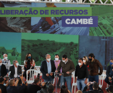 O governador Carlos Massa Ratinho Junior anuncia nesta quinta-feira (13) novos recursos para Cambe, no Norte do Paraná. 13/05/2021 - Foto: Geraldo Bubniak/AEN