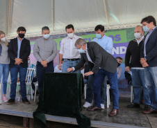 O governador Carlos Massa Ratinho Junior libera novos recursos para Londrina nesta sexta-feira (14), além de visitar as obras de construção da Cidade Industrial, que conta com investimento do Estado. Entre as iniciativas está a construção de um Condomínio do Idoso no município, dentro do programa Viver Mais Paraná.   14/05/2021 - Foto: Geraldo Bubniak/AEN