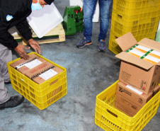 O Paraná recebeu mais 62 mil doses da vacina Coronavac, da parceria entre Sinovac e Instituto Butantan, nesta sexta-feira (14). As doses se referem a uma atualização na 19ª pauta de distribuição de vacinas contra a Covid-19 do Ministério da Saúde.Foto: Américo Antonio/SESA