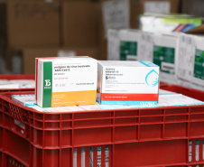 O Paraná deve receber 413.880 doses de vacina contra a Covid-19 nos próximos dias. As informações são do 18º informe técnico da 20ª pauta de distribuição do Ministério da Saúde, divulgada neste final de semana. Segundo o documento, o Estado receberá 229.100 doses do imunizante AstraZeneca/Fiocruz, 374.100 CoronaVac/Butantan e 39.780 doses da vacina Comirnaty/Pfizer. -  Curitiba, 17/05/2021   -  Foto: Ari Dias/AEN