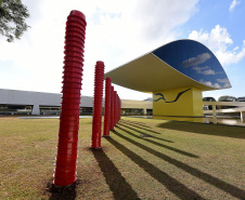 Schwanke, Uma Poética Labirintica.Museu Oscar Niemeyer(MON).Curitiba, 27 de abril de 2021.Foto: Kraw Penas/SECC.