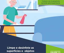 MÁSCARA E DISTANCIAMENTO - Campanha da Saúde incentiva que idosos vacinados continuem se cuidando - Foto/Arte: SESA