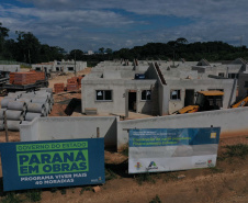 A obra de construção do condomínio para idosos em Prudentópolis, do programa Viver Mais Paraná, do Governo do Estado, ultrapassou 60% de execução O empreendimento, que recebe mais de R$ 4 milhões de investimento do tesouro estadual, será entregue ainda este ano à população, de acordo com os representantes da Cohapar que vistoriaram os trabalhos nesta segunda-feira (24). Foto: Alessandro Vieira/AEN