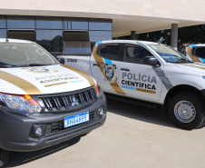 Polícia Científica recebe sete novas viaturas para agilizar serviços operacionais no interior do estado. Foto:SESP