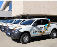 Polícia Científica recebe sete novas viaturas para agilizar serviços operacionais no interior do estado. Foto:SESP