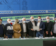 Governador Ratinho Junior destaca o reconhecimento internacional concedido ao Paraná como Área Livre de Febre Aftosa sem Vacinação.
Foto Gilson Abreu/AEN