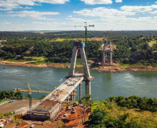 Segunda ponte entre Brasil e Paraguai atinge 57% de execução. Foto:
Alexandre Marchetti/Itaipu Binacional