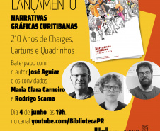 A Biblioteca Pública do Paraná (BPP), por meio do selo Biblioteca Paraná, acaba de lançar o livro Narrativas Gráficas Curitibanas: 210 Anos de Charges, Cartuns e Quadrinhos, do quadrinista, curador e pesquisador José Aguiar.  -   Curitiba, 28/05/2021  -  Foto: Divulgação BPP