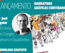 A Biblioteca Pública do Paraná (BPP), por meio do selo Biblioteca Paraná, acaba de lançar o livro Narrativas Gráficas Curitibanas: 210 Anos de Charges, Cartuns e Quadrinhos, do quadrinista, curador e pesquisador José Aguiar.  -   Curitiba, 28/05/2021  -  Foto: Divulgação BPP