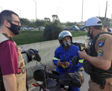 O estudo do Batalhão de Polícia de Trânsito (BPTran) aponta que o primeiro quadrimestre deste ano teve 1.426 acidentes de trânsito em Curitiba e destes, 745 destes envolveram motociclistas, ou seja, os números correspondem a 52,2% de todos os registros no período analisado, segundo o levantamento do BPTran.  -  Curitiba, 28/05/2021  -  foto: SESP/PR