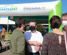 Equipes do Programa Permanente de Castração de Cães e Gatos (CastraPet), da Secretaria de Estado do Desenvolvimento Sustentável e do Turismo (Sedest), concluíram neste sábado (29) a castração de 719 animais em Piraquara. O Município é um dos últimos do ciclo que encerra no final de junho, com atendimento em 45 localidades e 15 mil pets castrados.  -  Piraquara, 29/05/2021  - Foto: Alessandro Vieira/AEN
