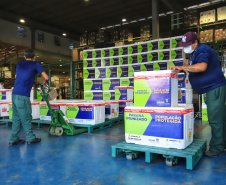 O Paraná receberá nos próximos dias mais 397.690 doses de vacinas contra a Covid-19, referentes à 22ª pauta de distribuição do Ministério da Saúde. São 37.440 da Cominarty, da parceria Pfizer/BioNtech, e 360.250 da Covishield, da união entre Fiocruz/AstraZeneca/Oxford. - Foto: José Fernando Ogura/ AEN