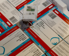 Paraná recebe mais 360.250 doses da vacina AstraZeneca contra a Covid-19. Foto: Gilson Abreu/AEN