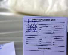 A Secretaria de Estado da Saúde (Sesa) reforça a importância da vacinação contra a Influenza, mesmo durante a pandemia. A 23ª Campanha Nacional de Imunização contra a doença começou no dia 12 de abril e até esta quarta-feira (2) apenas 31,9% da população alvo do Paraná foi vacinada. A estimativa do Ministério da Saúde é de que mais de 4,4 milhões de paranaenses devem tomar a vacina.  -  Curitiba, 02/06/2021  -  Foto: Américo Antonio/SESA
