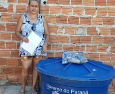 Famílias recebem kits e recursos para instalar caixa d´água nos imóveis  -  Curiba, 02/06/2021  -  Foto: Sanepar